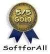 5 stars (Gold Award) from SoftForAll